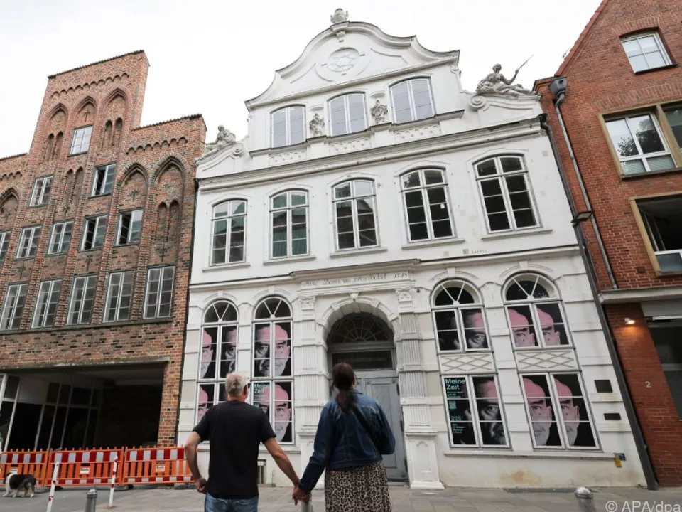 Das geschlossene Buddenbrookhaus in Lübeck