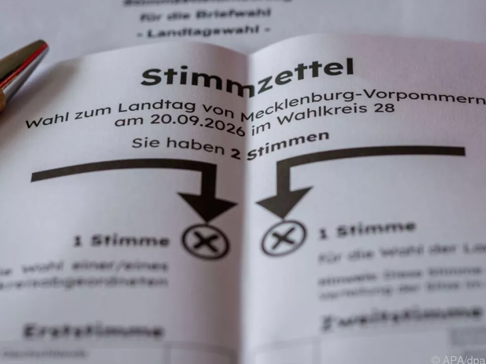 Diesen Stimmzettel gilt es in Mecklenburg-Vorpommern auszufüllen