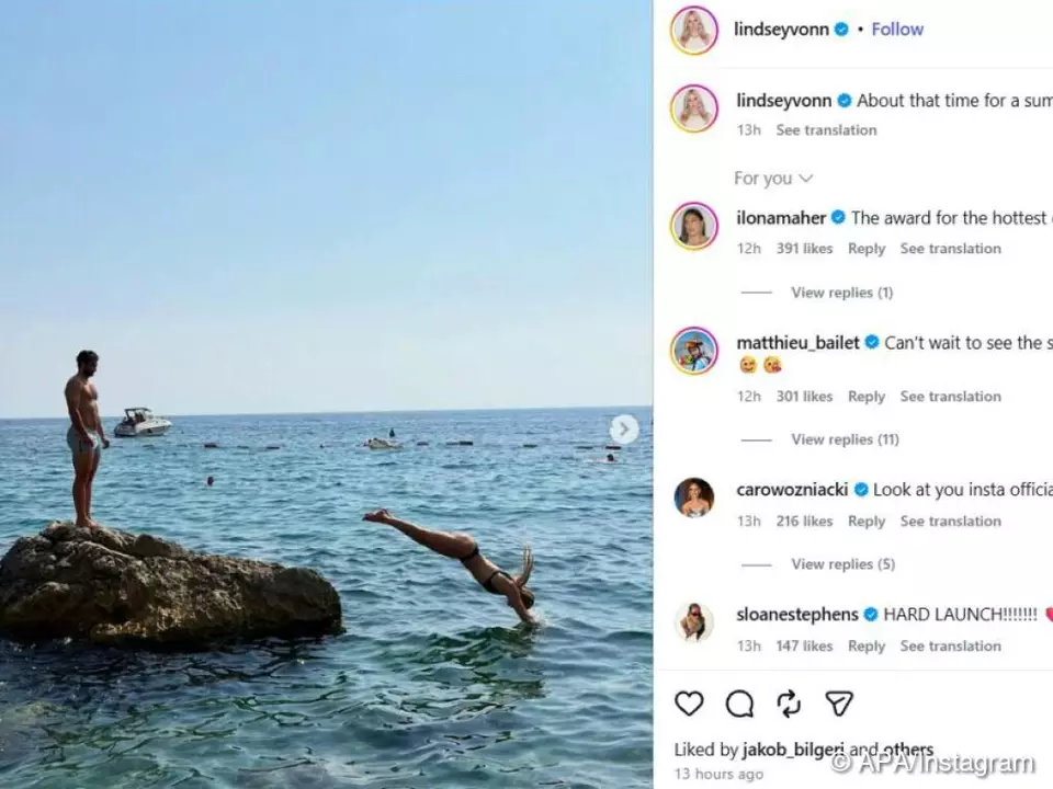 Vonn war mit Bailet auf Urlaub