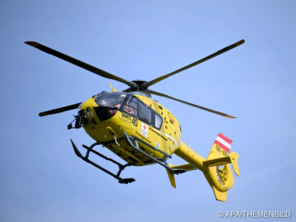 Die Bergsteiger wurden per Hubschrauber ins Spital gebracht
