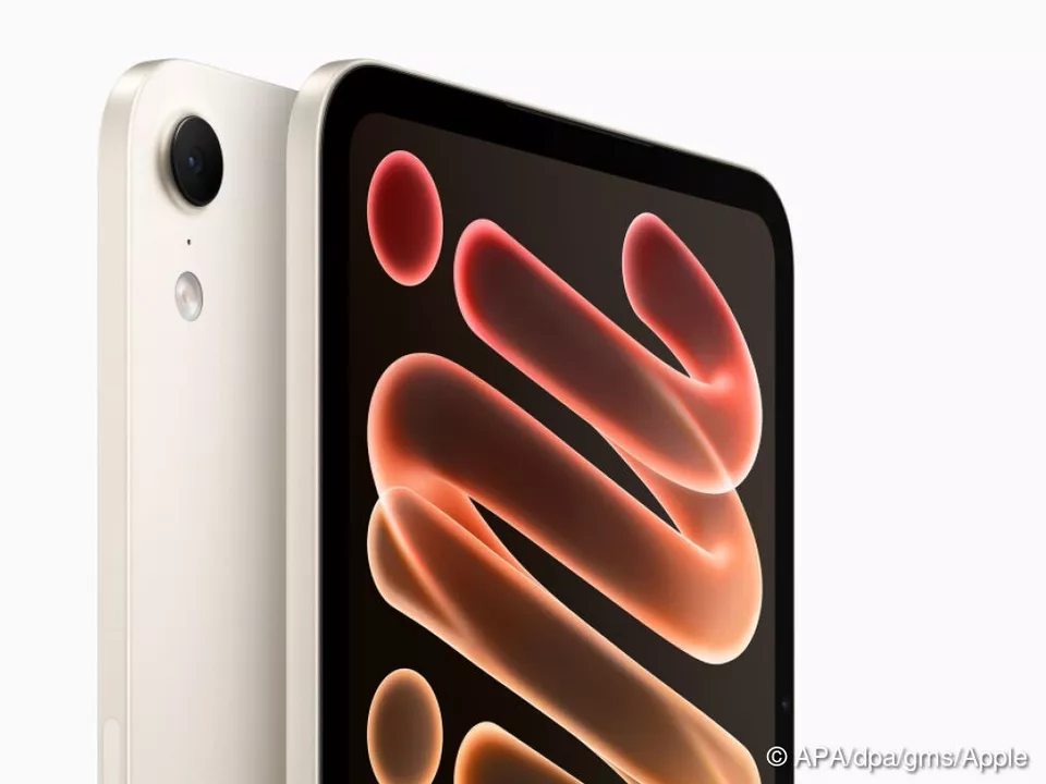Das iPad mini gibt es in den Farben Porlarstern (Bild) und Mitternacht