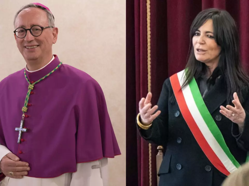 S. E. Mons. Pierantonio Pavanello und Bürgermeisterin Valeria Cittadin